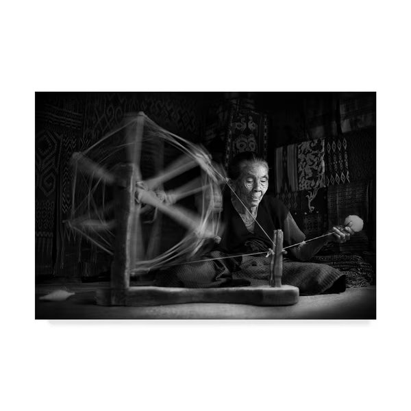 Aman Ali Surachman 'Spinning' Canvas Art, 12x19, Trademark Fine Art, Mfr#: 1X05569-C1219GG
